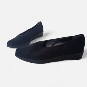 Stuart‎ Weitzman Shoes Women's Size 6.5 Black Wedge Flats Slip Ons
